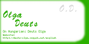 olga deuts business card